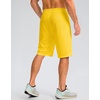 image:imageG Gradual Mens Athletic Shorts with Pockets 9  11 Long Basketball Shorts Lightweight Quick Dry Gym Workout Shorts for MenYellow
