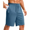 image:imageG Gradual Mens Athletic Shorts with Pockets 9  11 Long Basketball Shorts Lightweight Quick Dry Gym Workout Shorts for MenDusty Blue