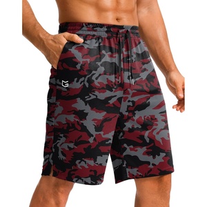 image:imageG Gradual Mens Athletic Shorts with Pockets 9  11 Long Basketball Shorts Lightweight Quick Dry Gym Workout Shorts for MenRed Camo