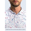 image:imageMens Polo Shirt Long Sleeve Golf Shirts Lightweight UPF 50 Sun Protection Cool Shirts for Men Work Fishing OutdoorWhite Colored Dots
