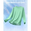 image:imageMens Sun Protection Long Sleeve Grid Shirts UPF 50 Rash Guard Swim Lightweight Cooling UV ShirtMint Green