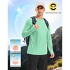 image:imageMens Sun Protection Long Sleeve Grid Shirts UPF 50 Rash Guard Swim Lightweight Cooling UV ShirtMint Green