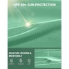 image:imageMens Sun Protection Long Sleeve Grid Shirts UPF 50 Rash Guard Swim Lightweight Cooling UV ShirtMint Green