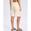 image:imageG Gradual Bermuda Shorts for Women with Pockets 10 Knee Length Womens High Waisted Long Shorts for Walking Athletic WorkoutBeige