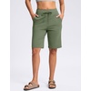 image:imageG Gradual Bermuda Shorts for Women with Pockets 10 Knee Length Womens High Waisted Long Shorts for Walking Athletic WorkoutOlive Green