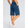 image:imageG Gradual Bermuda Shorts for Women with Pockets 12 Knee Length Womens High Waisted Stretch Long Shorts Walking CasualBlue