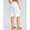 image:imageG Gradual Bermuda Shorts for Women with Pockets 12 Knee Length Womens High Waisted Stretch Long Shorts Walking CasualCwhite