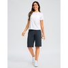 image:imageG Gradual Bermuda Shorts for Women with Pockets 12 Knee Length Womens High Waisted Stretch Long Shorts Walking CasualDark Grey