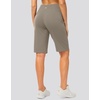 image:imageG Gradual Bermuda Shorts for Women with Pockets 12 Knee Length Womens High Waisted Stretch Long Shorts Walking CasualDark Khaki
