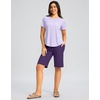 image:imageG Gradual Bermuda Shorts for Women with Pockets 12 Knee Length Womens High Waisted Stretch Long Shorts Walking CasualDark Purple