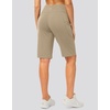 image:imageG Gradual Bermuda Shorts for Women with Pockets 12 Knee Length Womens High Waisted Stretch Long Shorts Walking CasualKhaki