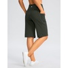 image:imageG Gradual Bermuda Shorts for Women with Pockets 12 Knee Length Womens High Waisted Stretch Long Shorts Walking CasualOlive