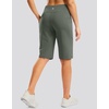 image:imageG Gradual Bermuda Shorts for Women with Pockets 12 Knee Length Womens High Waisted Stretch Long Shorts Walking CasualSage