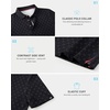 image:imageG Gradual Boys Golf Shirts Performance Short Sleeve Print Polo Collared Lightweight Soft Youth Kids Shirt for Dress CasualGolf Clubs Black
