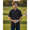 image:imageG Gradual Boys Golf Shirts Performance Short Sleeve Print Polo Collared Lightweight Soft Youth Kids Shirt for Dress CasualGolf Clubs Black