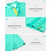 image:imageG Gradual Boys Golf Shirts Performance Short Sleeve Print Polo Collared Lightweight Soft Youth Kids Shirt for Dress CasualGreen Dinosaur
