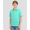 image:imageG Gradual Boys Golf Shirts Performance Short Sleeve Print Polo Collared Lightweight Soft Youth Kids Shirt for Dress CasualGreen Dinosaur