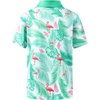 image:imageG Gradual Boys Golf Shirts Performance Short Sleeve Print Polo Collared Lightweight Soft Youth Kids Shirt for Dress CasualGreen Flamingo