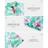 image:imageG Gradual Boys Golf Shirts Performance Short Sleeve Print Polo Collared Lightweight Soft Youth Kids Shirt for Dress CasualGreen Flamingo