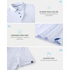 image:imageG Gradual Boys Golf Shirts Performance Short Sleeve Print Polo Collared Lightweight Soft Youth Kids Shirt for Dress CasualGrey Sea Wave