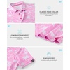 image:imageG Gradual Boys Golf Shirts Performance Short Sleeve Print Polo Collared Lightweight Soft Youth Kids Shirt for Dress CasualPink Beach