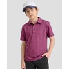 image:imageG Gradual Boys Golf Shirts Performance Short Sleeve Print Polo Collared Lightweight Soft Youth Kids Shirt for Dress CasualPink Flowers