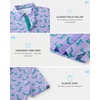 image:imageG Gradual Boys Golf Shirts Performance Short Sleeve Print Polo Collared Lightweight Soft Youth Kids Shirt for Dress CasualPurple Crocodile