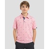 image:imageG Gradual Boys Golf Shirts Performance Short Sleeve Print Polo Collared Lightweight Soft Youth Kids Shirt for Dress CasualRed Shark