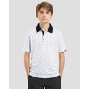image:imageG Gradual Boys Golf Shirts Performance Short Sleeve Print Polo Collared Lightweight Soft Youth Kids Shirt for Dress CasualWhite Golf Clubs