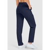 image:imageG Gradual Fleece Lined Pants Women 27529 Golf Pants 3 Pockets Water Resistant Warm Sweatpants for Cold WeatherNavy