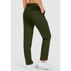 image:imageG Gradual Fleece Lined Pants Women 27529 Golf Pants 3 Pockets Water Resistant Warm Sweatpants for Cold WeatherOlive Green