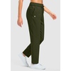 image:imageG Gradual Fleece Lined Pants Women 27529 Golf Pants 3 Pockets Water Resistant Warm Sweatpants for Cold WeatherOlive Green
