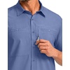 image:imageG Gradual Mens Fishing Shirts with Zipper Pockets UPF 50 Lightweight Cool Short Sleeve Button Down Shirts for Men HikingDusty Blue