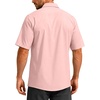 image:imageG Gradual Mens Fishing Shirts with Zipper Pockets UPF 50 Lightweight Cool Short Sleeve Button Down Shirts for Men HikingLight Pink