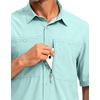 image:imageG Gradual Mens Fishing Shirts with Zipper Pockets UPF 50 Lightweight Cool Short Sleeve Button Down Shirts for Men HikingMint Green