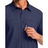 image:imageG Gradual Mens Fishing Shirts with Zipper Pockets UPF 50 Lightweight Cool Short Sleeve Button Down Shirts for Men HikingNavy