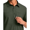 image:imageG Gradual Mens Fishing Shirts with Zipper Pockets UPF 50 Lightweight Cool Short Sleeve Button Down Shirts for Men HikingOlive