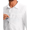 image:imageG Gradual Mens Fishing Shirts with Zipper Pockets UPF 50 Lightweight Cool Short Sleeve Button Down Shirts for Men HikingWhite