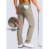 image:imageG Gradual Mens Golf Pants 303234 Stretch Work Dress Pants Lightweight Casual Slacks with Zipper PocketsCarbon Dust
