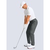 image:imageG Gradual Mens Golf Pants 303234 Stretch Work Dress Pants Lightweight Casual Slacks with Zipper PocketsDark Gray