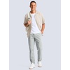 image:imageG Gradual Mens Golf Pants 303234 Stretch Work Dress Pants Lightweight Casual Slacks with Zipper PocketsHalo Grey