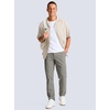 image:imageG Gradual Mens Golf Pants 303234 Stretch Work Dress Pants Lightweight Casual Slacks with Zipper PocketsLight Grey