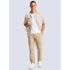 image:imageG Gradual Mens Golf Pants 303234 Stretch Work Dress Pants Lightweight Casual Slacks with Zipper PocketsLight Khaki