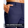 image:imageG Gradual Mens Golf Pants 303234 Stretch Work Dress Pants Lightweight Casual Slacks with Zipper PocketsNavy