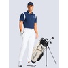 image:imageG Gradual Mens Golf Pants 303234 Stretch Work Dress Pants Lightweight Casual Slacks with Zipper PocketsWhite