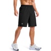 image:imageG Gradual Mens Workout Gym Shorts with 2 Zipper Pockets 7 5 9 Quick Dry Athletic Running Basketball Shorts for MenBlack