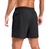 image:imageG Gradual Mens Workout Gym Shorts with 2 Zipper Pockets 7 5 9 Quick Dry Athletic Running Basketball Shorts for MenBlack
