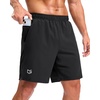 image:imageG Gradual Mens Workout Gym Shorts with 2 Zipper Pockets 7 5 9 Quick Dry Athletic Running Basketball Shorts for MenBlack