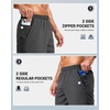 image:imageG Gradual Mens Workout Gym Shorts with 2 Zipper Pockets 7 5 9 Quick Dry Athletic Running Basketball Shorts for MenDark Grey