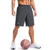 image:imageG Gradual Mens Workout Gym Shorts with 2 Zipper Pockets 7 5 9 Quick Dry Athletic Running Basketball Shorts for MenDark Grey